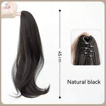 Clips para el cabello con pinza de mandíbula relajada y rizada en capas, accesorios para el cabello de invierno y vacaciones para mujer, pieza de cabello postizo con rizo natural y alta temperatura para coleta, pinza de cabello casual de Halloween, moda, accesorios para el cabello de niña, viaje, cumpleaños - Multicolor - Ver 13