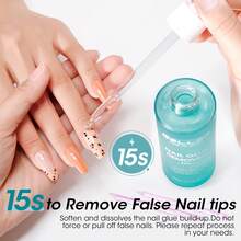 Gellen 80ML Dung dịch tẩy keo dán móng giả, dung dịch tẩy keo UV, dung dịch tẩy keo dán móng trong suốt cao cấp dành cho móng acrylic, không chứa acetone, nhẹ nhàng tẩy sạch móng giả, không mùi, dễ dàng loại bỏ, không dùng cho sơn gel. - 80ml - Xem 7