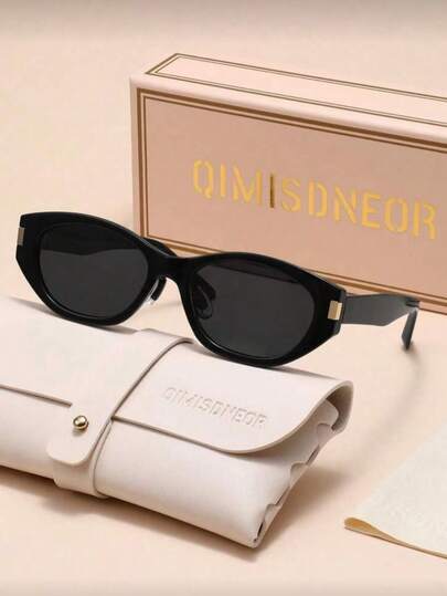 1 par de gafas de mujer de diseño de marca de alta calidad, con montura de TR y lentes TAC ovalados, elegantes y sofisticadas. Adecuadas para conducir, ir de compras, actividades al aire libre, vacaciones de verano en la playa tropical. Una opción de regalo ideal.