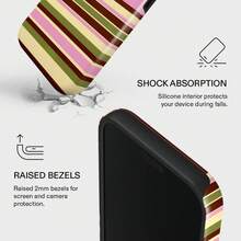 Bright Stripes 2-In-1 Film Phone Case Frosted For IPhone 17 Air/16/15/14/13/12 Pro Max 14 15 16 17 Plus 11/X/Xsmax/Xr/7/8/Se Thickened Double-Layer Drop-Proof Protective Case Anti-Yellowing And Bright Colors - 黑色 - 查看 4