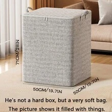 Large Capacity, Waterproof, Foldable Fabric Storage Box - Ideal For Storing Clothes, Bedding, Toys, Home & Car Accessories, Classic Fabric Storage Bin With Lid, Underbed Storage Organizer,Storage Orangizer,Travel Essential - Multicolor - View 12