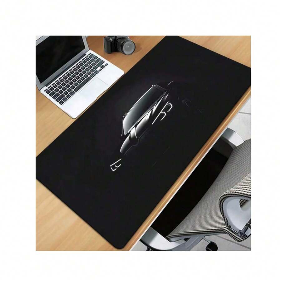 1 pieza Alfombrilla de ratón grande de diseño de coche negro de moda, accesorios de escritorio de goma antideslizante para oficina y juegos, alfombrilla para teclado decorativa - Tapete para ratón - Ver 1