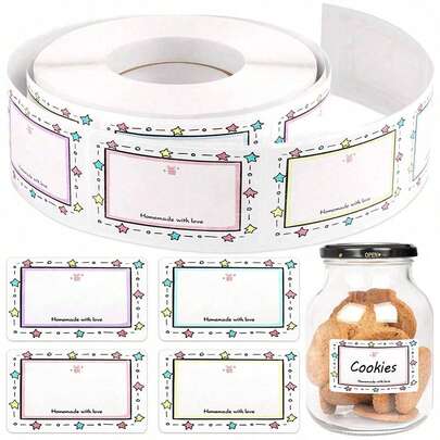 Cartoon Pattern Home Stickers, Suitable For Kitchen Food Date Labels, Gift Labels, Jar Labels, Refrigerator Freezer, Storage Boxes, Easily Manage Your Kitchen Storage Space