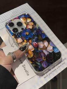 Ốp điện thoại họa tiết hoa kính màu cổ điển, thiết kế nghệ thuật thanh lịch độc đáo, phù hợp với 16/15/14/13 Pro Max, ốp bảo vệ chống rơi cho iPhone 17/17 Pro/17 Pro Max - Nhiều màu - Xem 3