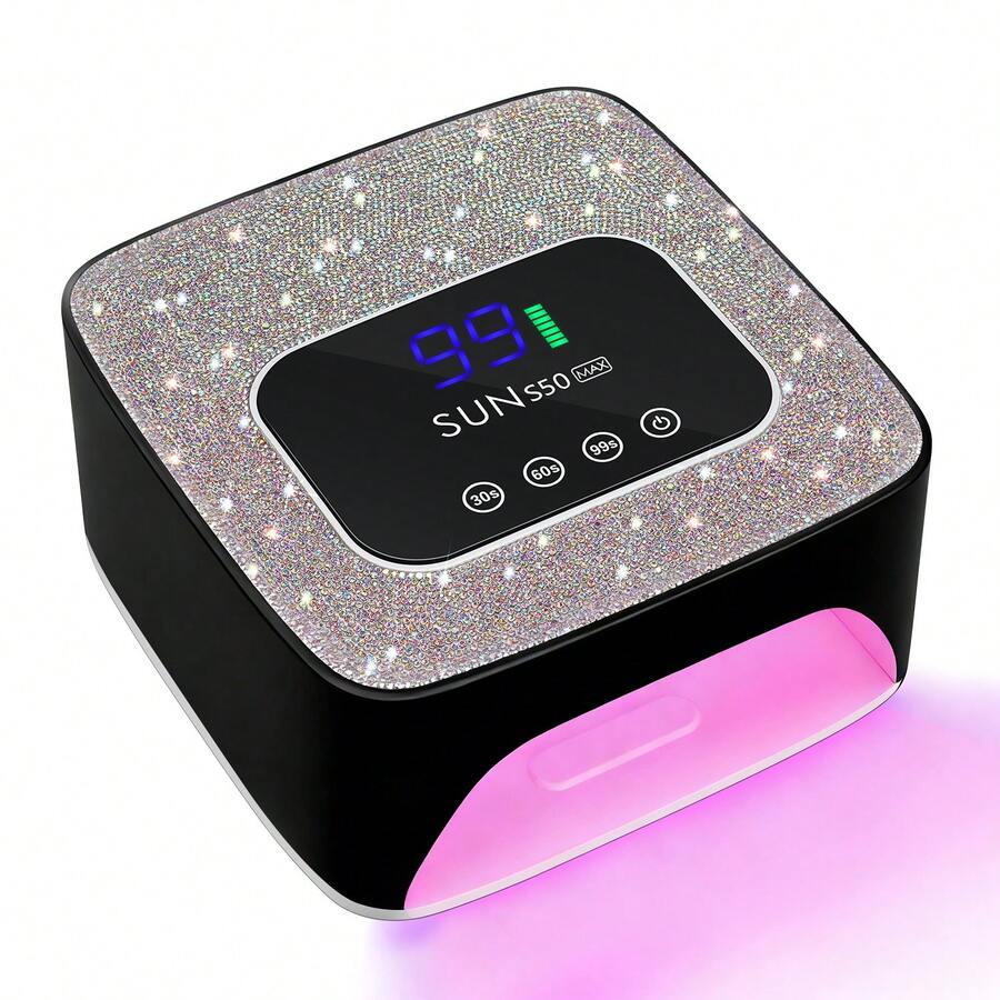 SUN S50 Rechargeable UV LED Nail Lamp With 57 LED Beads, Professional Curing Gel Nail Polish For All Types Of Gel - 黑色 - 查看 1