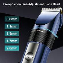 男士电动理发器，USB充电，配备多种尺寸限位梳，让您足不出户即可轻松DIY发型，适合个人使用，也是馈赠男士的理想之选。电池容量800mAh - A - 查看 6