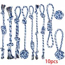1pc Pet Dog Tug Of War Toy, Chew Rope Knot Ball Interactive Toy - Dark Blue - View 12