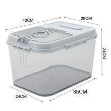 LIVINGANDHOME 7.5kg/15kg Airtight Kitchen Food Storage Container,Large Capacity Flip-Top Kitchen Food Storage Box With Cup For Rice, Cereal, Beans, Coffee, Flour - Blanco - Ver 13