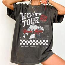 Co Mfort Col Ors Bruno Mars The Romantic Tour T-Shirt 2026 - Black - View 1