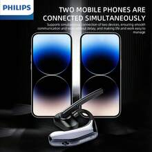 PHILIPS SHM5178 Open-Ear Bluetooth Headset | Suitable For Business Meetings And Driving | Bluetooth Calling With Microphone, Noise Cancellation, Waterproof, Ultra-Lightweight And Portable - 查看 5