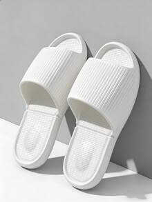 Sandales pliables légères en EVA | Sandales de bain anti-odeur et antidérapantes | Sandales d'intérieur antidérapantes améliorées | Pantoufles de maison en EVA souples et respirantes, convenant pour le spa et la piscine | Séchage rapide et léger, convenant pour la maison, le dortoir et les voyages - Beige - Voir 6