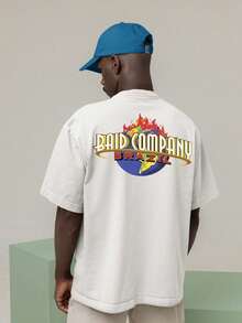 Unisex T-Shirt 100% Cotton Baid Company Streetwear New Release  Today Plus Size - 白色 - 查看 1