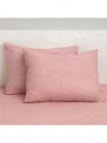 Made In Turkey 2pcs Pure Cotton Blend Pillowcases - 50x70 Cm - 70% Cotton - Soft - Rose Red - View 3