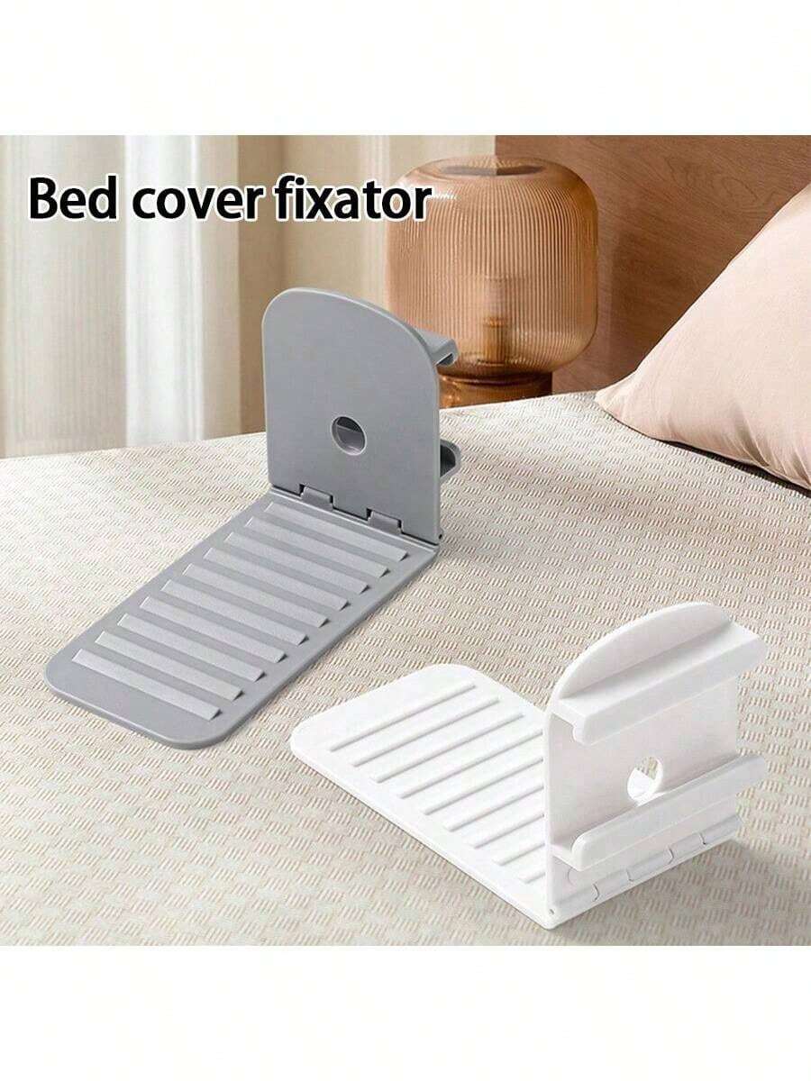4 piezas de sujetadores para sábanas, clips invisibles antideslizantes, agarradores de colchón multifuncionales, evitan que la ropa de cama se deslice - Multicolor - Ver 1