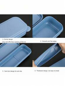 Hộp đựng dao nĩa bằng rơm, Bộ dao nĩa du lịch xách tay, Dũa móng tay, Cọ trang điểm, Dao, Nĩa, Thìa, Đũa, Hộp đựng bút chì, Hộp đựng có nắp đậy, Bộ dao nĩa du lịch, Hộp đựng dao nĩa cỡ lớn - Nhiều màu - Xem 8