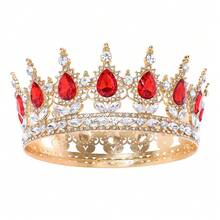 2pcs/Set Baroque Style Bridal Crystal Crown + Shoulder Strap "Birthday Queen" Set, Bridal Crown Headpiece, Wedding/Birthday/Christmas Party, Designed For Women - Multicolor - View 13