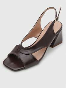 Women's Sandal Atalia Shoes Madrid Slingback Open Elegant - Dark Grey - View 5