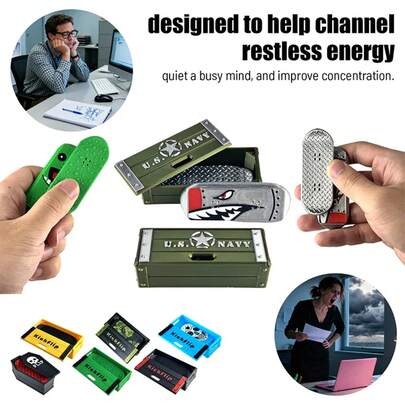 Diapasón obstáculos magnético Fidget juguete para niños azulejos deslizador Spinner conjunto de construcción 3d impreso alivio del estrés regalo divertido para niños N7Q4