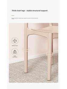 Silla de Comedor Moderna con Respaldo Cuadrado apilable de plástico de Alta Calidad, Modernas sillas de Comedor apilables de plástico Moldeado (Naranja) - Verde - Ver 8