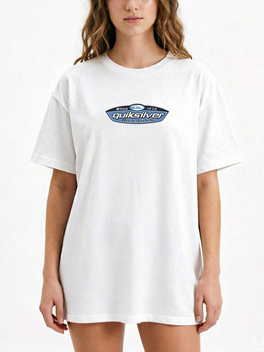 Vintage 90s Qúiksilver Performance Boarding Shirt Outfit, Retro 90s Qúiksilver Surf Shirt, Unisex Crewneck Shirt For Women - 白 - 查看 1