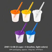 Cốc đựng sơn chống tràn có nắp màu và cọ vẽ, cốc rửa cọ chống tràn, cốc đựng nước dùng cho vẽ tranh, đồ dùng mỹ thuật và thủ công, dùng cho sơn acrylic, màu nước – vật dụng cần thiết cho lớp học vẽ. - A - Xem 16