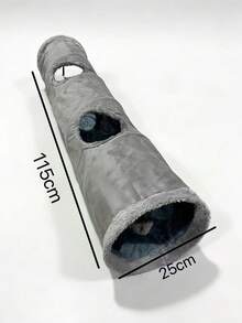 双层绒面猫隧道，可折叠猫玩具隧道，四季皆宜 - 彩色 - 查看 6