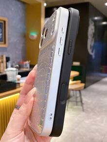 Luxury Crocodile Pattern Faux Leather Lens Protective Phone Case Compatible With IPhone 17 Pro Max 17 Pro 16 Pro Max 15 Pro Max 14 Pro Max 13 12 Pro Max Shockproof Back Cover - Black - View 6