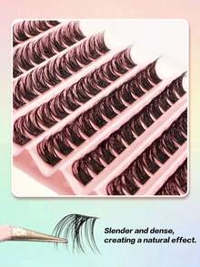 Waloshow 110pcs Natural Lightweight D-Curl Fluffy False Eyelashes, DIY Home Lash Extension, Thick & Soft, Suitable For Daily Wear - D - View 6