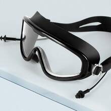 Large Frame Waterproof Anti-Fog High Definition Swimming Goggles, Unisex Diving Swimming Equipment, One-Piece Earplug Swimming Goggles - Multicolor - View 6