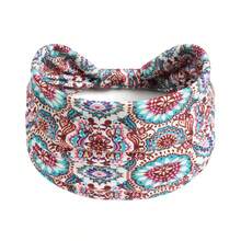 1 pieza Diadema ancha de moda estilo bohemio, diadema elástica con estampado floral antideslizante, pañuelo para el cabello de yoga y fitness, accesorio para el cabello estilo bohemio, hecho de fibra de poliéster, para playa y vacaciones - Multicolor - Ver 12