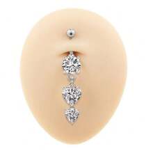 Moon Rhinestone Navel Ring, European And American Fashion Body Piercing Jewelry - Multicolor - View 3