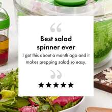 OXO Good Grips Salad Spinner |   Lettuce Spinner |   Fruit Washer |   Fruit Washing Bowl With Strainer |   Vegetable Cleaner |   Salad Cleaner |   Lettuce Washer |   6.22 Quart Capacity - 綠色 - 6.22誇脫 - 查看 4