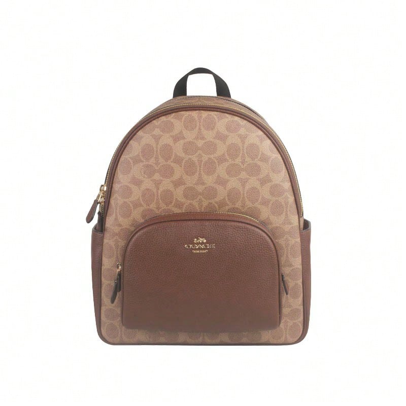 Tas Ransel Wanita Coach Court Aneka Warna CZ176IMXHE - Kombinasi warna cokelat dan kuning CZ176IMXHE - View 1