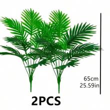 OLSPLORE 1棵大型人造棕榈树 - 抗紫外线，适用于室内/室外装饰，家居、酒店、花园、办公室、婚礼和节日场景，落地式，多功能房间装饰，绿色建筑风格，逼真植物 - 彩色 - 查看 19