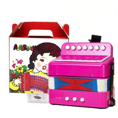 Mini-Akkordeon | 7 Tasten, leicht und tragbar, geeignet für erwachsene Anfänger, eine perfekte Wahl zum Erlernen kleiner Musikinstrumente – das perfekte Geburtstagsgeschenk.