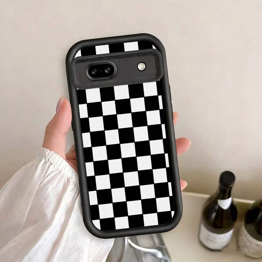 苹果phonecase黑白棋盘格745JPTYJTIPhone17Pro圣诞礼物iPhone16新年礼物12Pro男女朋友17生日礼物11防摔 - 黑色 - チェックする 1