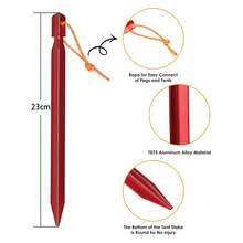 Aluminum Alloy Tent Stakes, Durable And Lightweight Metal Tent Pegs, Sturdy Outdoor Camping Nails - A - View 2