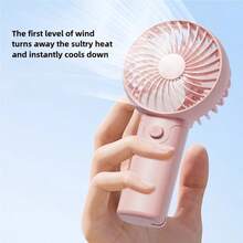 2026 New Portable Cartoon Cute Mini Handheld Rechargeable Fan, Compact Student Pocket Fan - Multiple Styles - View 7