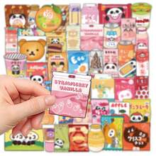 50 piezas Pegatinas creativas para snacks y tiendas de conveniencia, resistentes al agua, lindas y divertidas, adecuadas para cuadernos, diarios, botellas de agua, computadoras, teléfonos, tabletas, guitarras, patinetas, refrigeradores, escritorios, aulas, decoraciones, regalos para cumpleaños, vacaciones, etc. - 50 piezas/juego - Ver 5