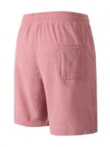 Men's Corduroy Casual Versatile Shorts - Dusty Pink - View 3
