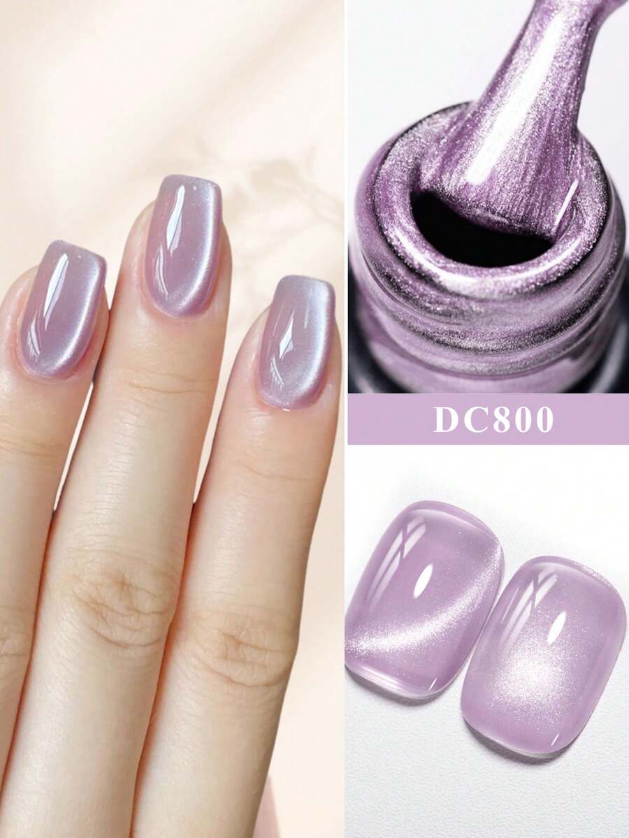 Mtssii 7毫升水光猫咪磁性凝胶指甲油闪亮果冻半透明半永久可卸UV LED水晶磁性凝胶指甲油水晶甲油夏季美甲