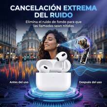 Auriculares Bluetooth Inalámbricos APods4 Para IOS Y Android, Audifonos Manos Libre Con Estuche De Carg, Auriculares Inalámbricos In-Ear Resistentes Al Polvo,Al Agua Y Al Sudor, Música De Alta Calidad, Batería De Larga Duración - Ver 5