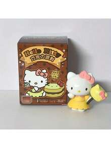 SANRIO Búp bê nhồi bông hình mèo con - Hộp bí ẩn chủ đề bánh rán sô cô la mini dễ thương, vật trang trí tinh tế phù hợp để trang trí bàn làm việc/trang trí nhà cửa/xe hơi, món quà thời trang hoàn hảo cho các dịp lễ hoặc sinh nhật. - Nhiều màu - Xem 4