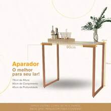 Buffet Table/Sideboard/Industrial Style With Copper Legs 90x45x76 - 鏽棕色 - 查看 2