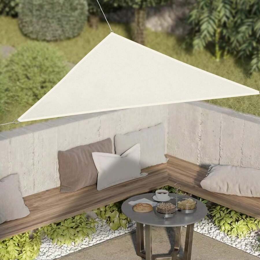 6.56ft Be Waterproof Equilateral Triangular Super Sun Shade Sail Off - White - View 1