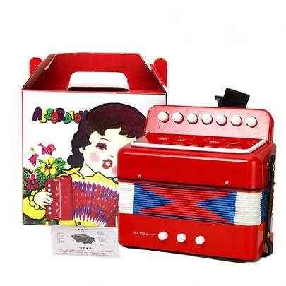 Mini-Akkordeon | 7 Tasten, leicht und tragbar, geeignet für erwachsene Anfänger, eine perfekte Wahl zum Erlernen kleiner Musikinstrumente – das perfekte Geburtstagsgeschenk.