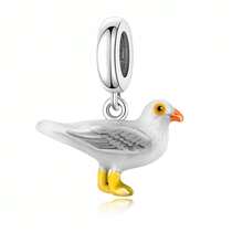 1 件 925 纯银海鸥吊坠，DIY 男女通用海洋主题饰品礼品 - 銀色 - 查看 6