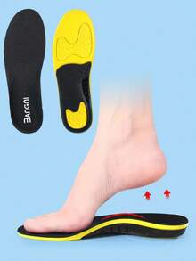 3ANGNI 1双亮黄色凝胶鞋垫，舒适高弹PU减震鞋垫，适用于运动鞋、休闲鞋、运动鞋、跑步鞋 - 亮黃色 - 查看 3