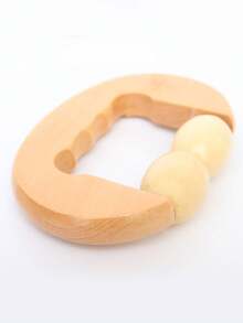 Wooden Massage Roller Set | Handheld Body And Foot Massager For Neck, Back And Legs | Home And Office Dual-Use Muscle Relaxation Tool - Multicolor - View 7