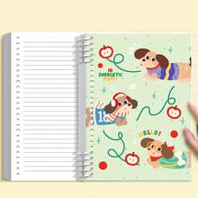 高颜值墨迹泼墨厚实活页笔记本，学生横线可拆卸可爱笔记本，卡通线圈笔记本 - 款式一 - 查看 9